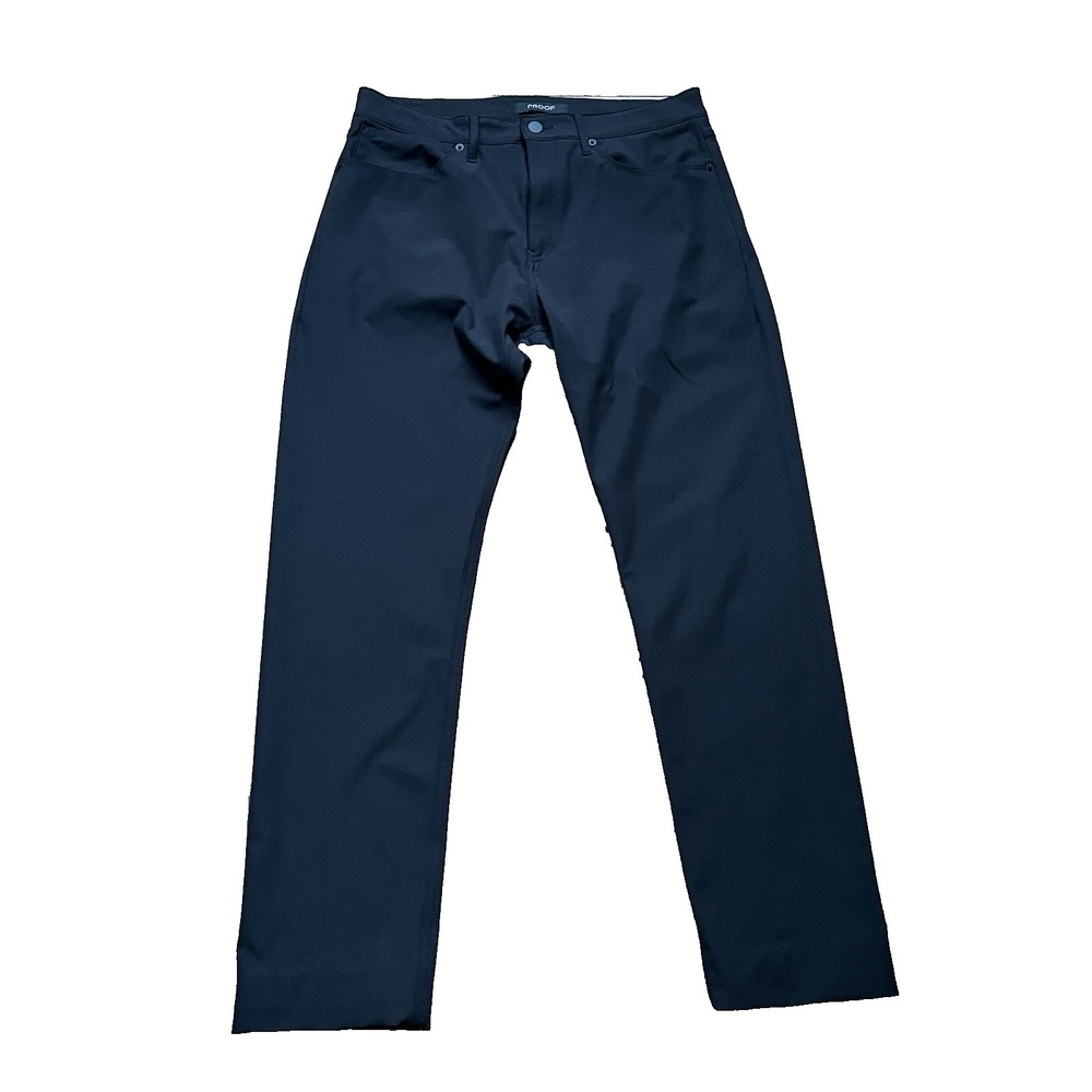 PROOF Pants Mens‎ 32x30 Black Performance Tech Golf Chino Commuter
